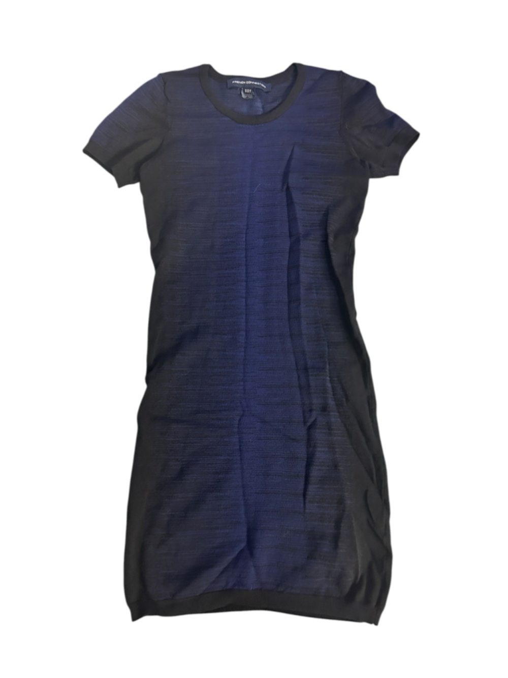 Women's French Connection Midi Dress Size 6 Blue Black - Picture 3 of 8
